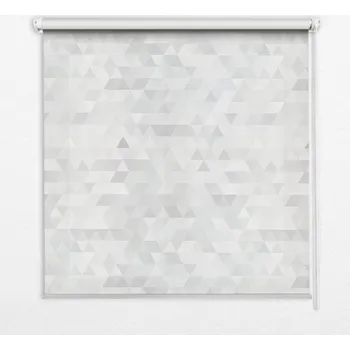 Prostěradlo Klasická roleta 100x140 cm Šedá se vzorem trojúhelníků