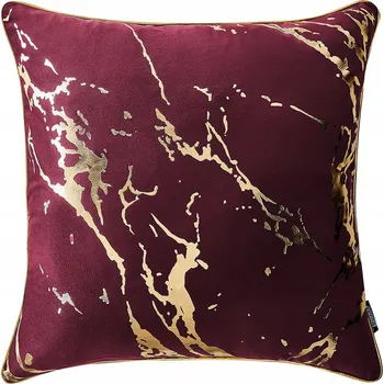 Povlak na polštářek Dekorační dekorační povlak na polštář z veluru 45x45 Lanai bordó