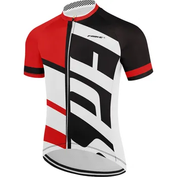 cyklistický dres Pánský cyklistiský dres, Frike®, C8, červená bílá černá, 2023 Velikost: 4XL
