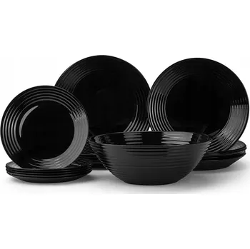 Jídelní set JÍDELNÍ SOUPRAVA 19 dílů ČERNÁ harena LUMINARC