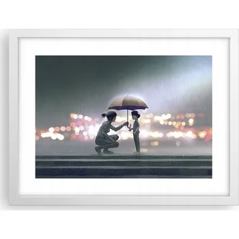 Obraz Obraz plakát v bílém rámu do obýváku 40x30 pro děti foto na zeď