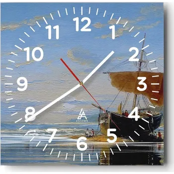 Hodiny Nástěnné hodiny do obýváku 40x40 Krajina Tiché hodiny na skle Bez hlučný chod