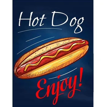 Obraz Cedule Restaurant Menu 2 - Hot Dog