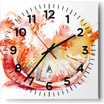 Hodiny Kuchyňské nástěnné hodiny 30x30 Abstrakce Skleněné hodiny do obýváku Moderní Tiché