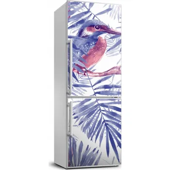 Fototapeta Fólie na lednici s motivem Palmové listy a pták