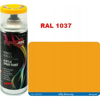 Barva ve spreji RAL 1037 AKRYLOVÝ LAK ve spreji ŽLUTÝ sluneční lesk 1233