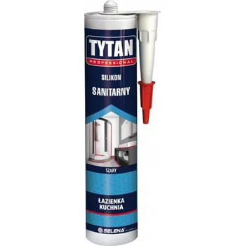 stavební silikon Sanitární silikon Tytan Professional 280 ml Šedý Odolný proti plísním do koupelny
