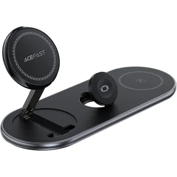 Bezdrátová nabíječka Qi2 ACEFAST 3v1 pro Apple iPhone / Watch / AirPods - podpora MagSafe - černá