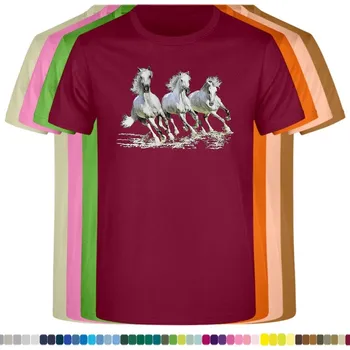 detske-levne-bavlnene-tricko-potisk-tri-bili-kone Barva: Burgundy - vínová, velikost: 116