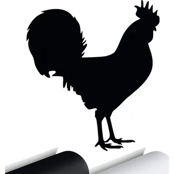 Samolepicí dekorace na vozidlo NÁLEPKA na auto KOHOUT SLEPICE KUŘE 13x15