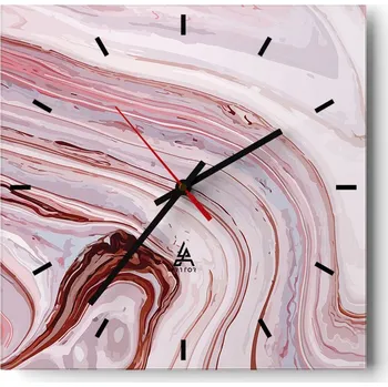 Hodiny Velké nástěnné hodiny 40x40 Abstrakce Skleněné tiché hodiny