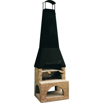 Zahradní krb Zahradní krb s udírnou Chalupář - Růžová