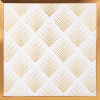 Obraz Obraz BLANCA2 se zlatým lesklým potiskem ve zlatém rámu 53 x 53 cm