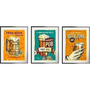 Obraz Plakát sada 3 plakátů A3 bez rámu 89,1 x 42 cm