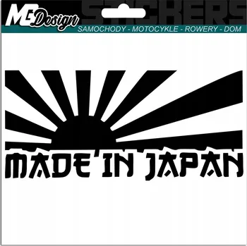 Samolepicí dekorace na vozidlo NÁLEPKA Grafika na auto MADE IN JAPAN JDM STICKER Vycházející Slunce 15x7