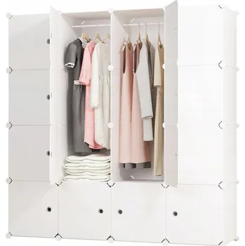 Šatní skříň Skříň Another-Label Modulární Skříň 147 x 147 x 37 cm bílá