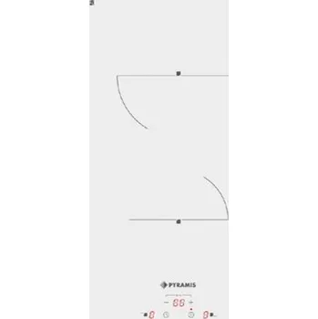 Varná deska KERAMICKÁ ELEKTRICKÁ VARNÁ DESKA BÍLÁ PHC31210FMW 3 kW 2 ZÓNY PYRAMIS