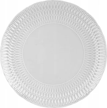 Talíř Mělký jídelní talíř Ćmielów Sofia Bílá 26 cm