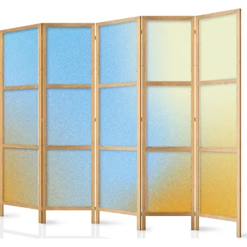 Paraván Japonský paraván - Energetický Gradient: Gradientová kompozice v zářivých barvách Velikost: 225x172 cm