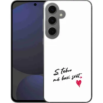 Pouzdro na mobilní telefon Gelový kryt mmCase na Samsung Galaxy S24 FE - zamilovaný text 1 bílé pozadí