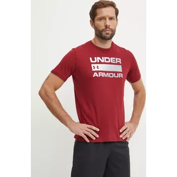 Pánské tričko Tréninkové tričko Under Armour Team Issue Wordmark 1329582 burgundské 83X, vel. S