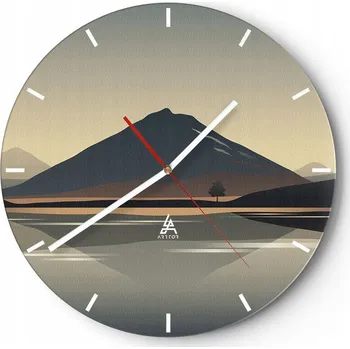 Hodiny Nástěnné hodiny do kuchyně 30x30 Ledovec Skleněné hodiny do obýváku Tiché