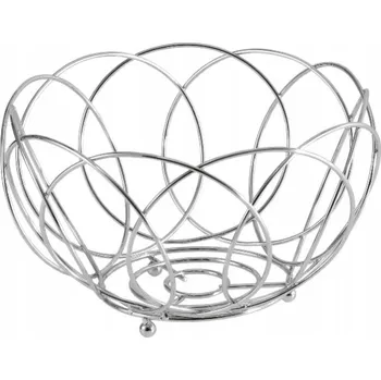 Obraz Koš na ovoce kovový stříbrný