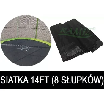 Příslušenství pro fitness RKToys Ochranná síť na trampolínu 427cm - 14FT - 8 tyčí Černá
