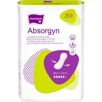 Matopat Absorgyn 28 x 9 cm porodnické vložky bez fólie 20 ks
