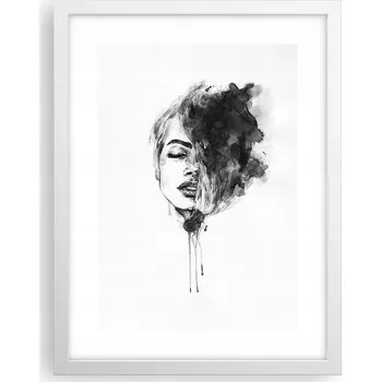 Obraz Obraz plakát v bílém rámu do obýváku 30x40 žena foto plakáty na zeď