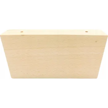 Obraz Dřevěná noha k nábytku, nábytková nožička 20x4,5 cm, výška 10 cm, lakovaná, sada včetně vruty