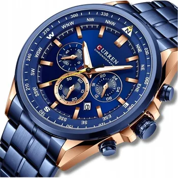 Hodinky Pánské hodinky quartzové hodinky Curren s chronografem datumovka z oceli