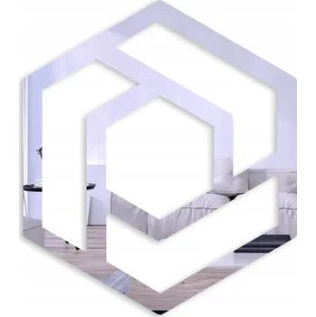 Zrcadlo Zrcadlo akrylové nástěnná dekorace hexagon 20x23 cm