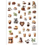 MINIMEE Papírové samolepky v aršíku A5 Kafíčkování B13