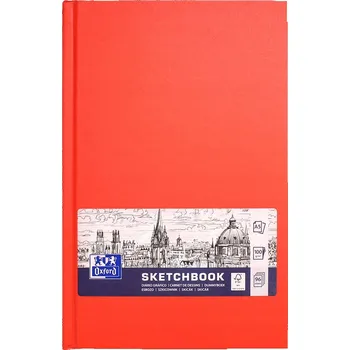 SKICÁK / BLOK NA SKICI OXFORD A5, 96 listů, ČERVENÝ