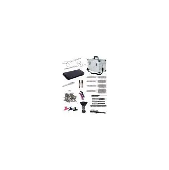 Kosmetická taška SET Alu kufr XUB LEFT Kadeřnický set pro učně - hliníkový kufr s vybavením pro leváky