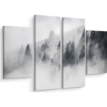 Obraz Vícedílný obraz LES V MLZE Příroda 3D 200x150