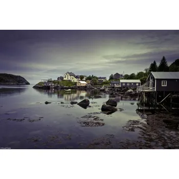 Obraz Plakát Pobřeží norského fjordu bez rámu 30 x 20 cm