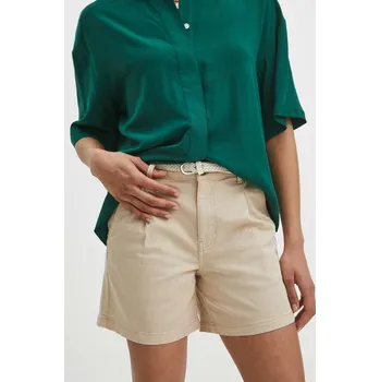 Dámské kraťasy Kraťasy Medicine dámské, béžová barva, hladké, medium waist RS24.SZD073 01X, vel. M