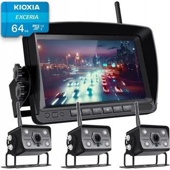 IP kamera Bezdrátový Monitor se 3 Kamerami 1080p a Záznamníkem