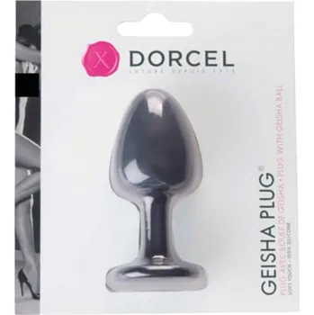 Dildo Dorcel Geisha Plug M - kuličkový anální kolík (černý)