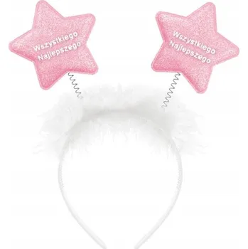 Čelenka růžové hvězdičky Všechno Nejlepší