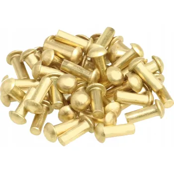 Nýt MOSAZNÉ NÝTY S KULOVOU HLAVOU 4 x 20 mm, MOSAZNÉ KULOVÉ NÝTY 50 kusů