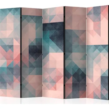 Paraván Paraván - Pixely (zelené a růžové) II Velikost: 225x172 cm, Provedení: Jednostranný