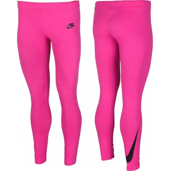 Nike dětské legíny dlouhé klasické bavlna růžové velikost 152