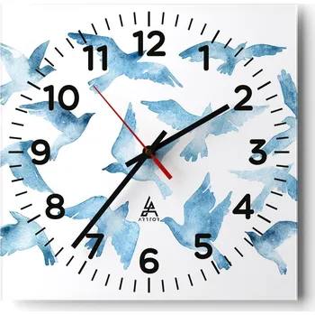 Hodiny Nástěnné hodiny do obýváku 40x40 Abstrakce Tiché hodiny Skleněné hodiny Bez hlučnosti