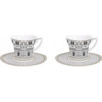 Easy Life/Nuova R2S, 2x šálek na espresso s podšálkem - PALAZZO