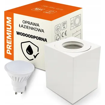 Kvadratový bodový reflektor Elektrosalon bílý