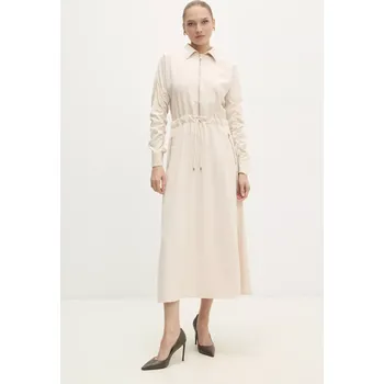 Dámské šaty Šaty Answear.LAB béžová barva, maxi d973.ios 01X, vel. M