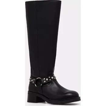 Dámské kozačky Kožené kozačky Steve Madden Brenna dámské, černá barva, na podpatku, SM11003351 SM11003351.017 99X, EUR 39